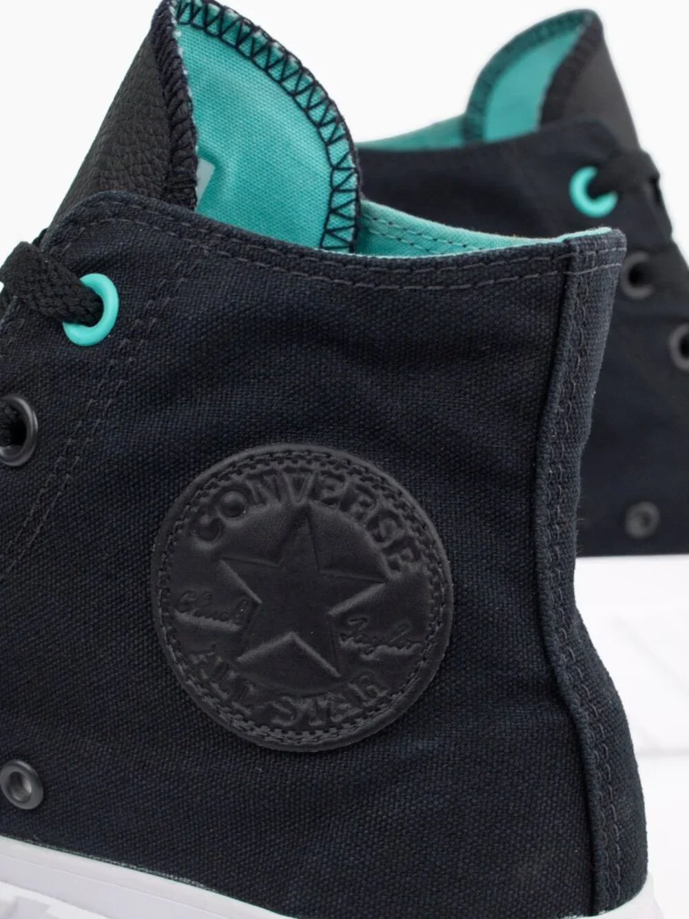 Converse All Star Lift 2X Surface Fusion Black Aqua Platform High Tops Sz 8